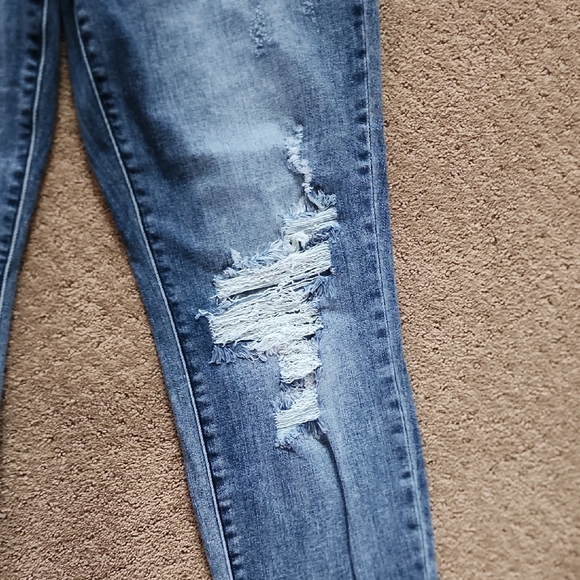 Judy Blue Distressed Blue Jeans - Picture 3 of 14